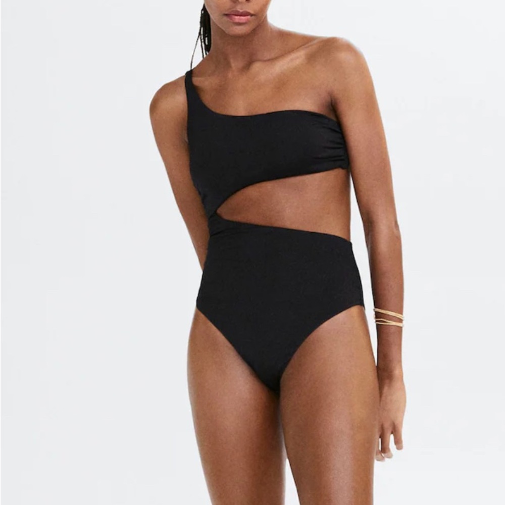 Black Asymmetrical Swimsuit